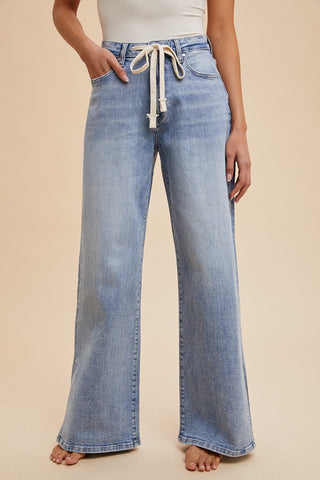 ALICE WIDE LEG SLIT JEANS