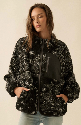 SELENA BANDANA SHERPA JACKET