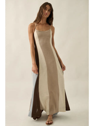 CALISTA COLOR-BLOCK MAXI DRESS