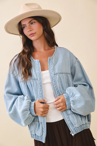 MARLOWE RUSHED DENIM JACKET