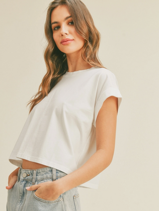EMMA CUFFED TEE
