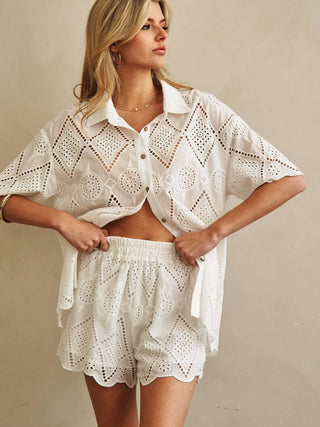 COREY EYELET SHORTS