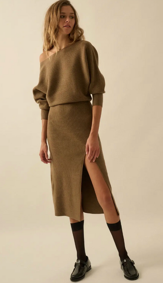 OLIVIA RIBBED SWEATER DRESS