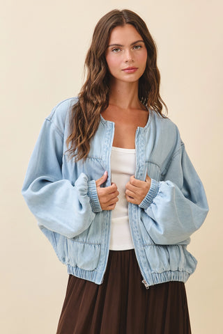 MARLOWE RUSHED DENIM JACKET