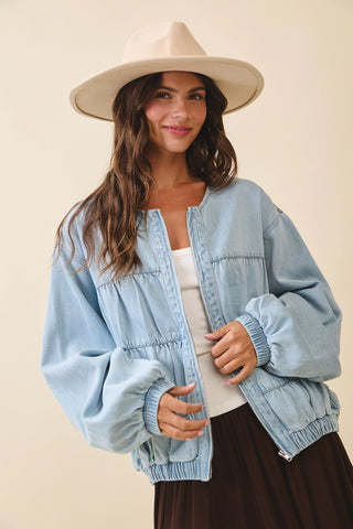 MARLOWE RUSHED DENIM JACKET