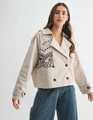 VIVIENNE EMBROIDED TRENCH JACKET