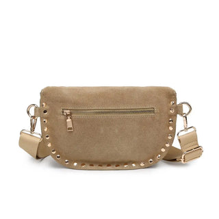 GWEN STUDDED SUEDE BELT BAG