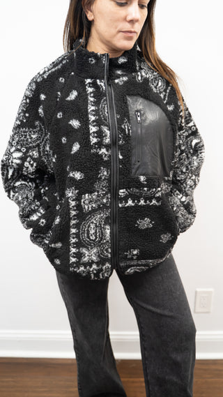 SELENA BANDANA SHERPA JACKET