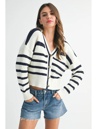COLETTE STRIPED CARDIGAN