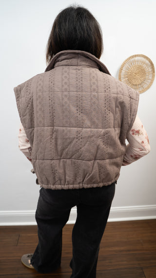 COURTNEY CROCHET PUFFY VEST
