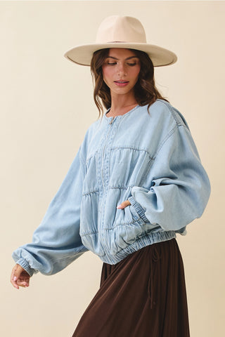 MARLOWE RUSHED DENIM JACKET