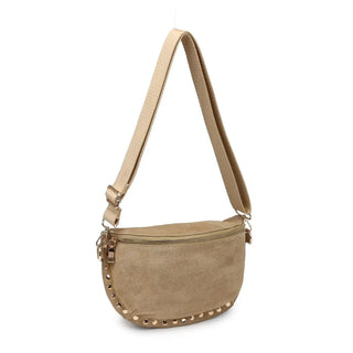 GWEN STUDDED SUEDE BELT BAG