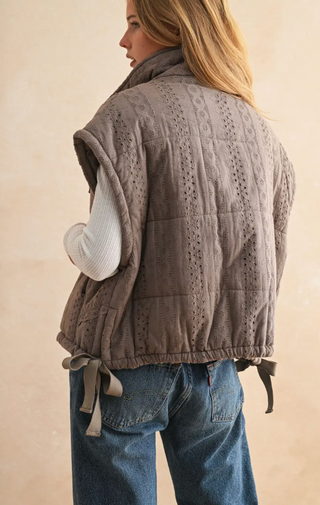 COURTNEY CROCHET PUFFY VEST