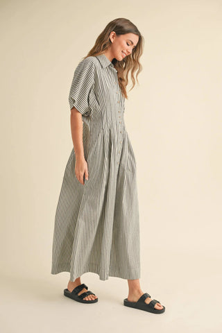 MAXINE STRIPED SHIRT DRESS