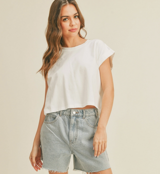 EMMA CUFFED TEE