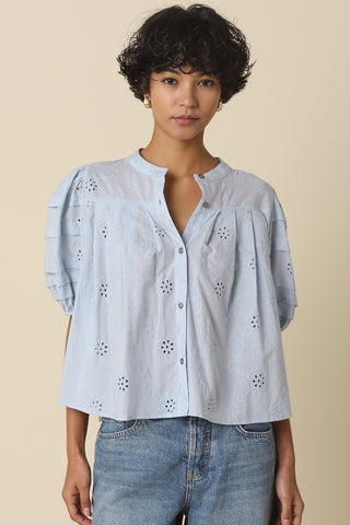 TILLY EYELET BUBBLE BLOUSE