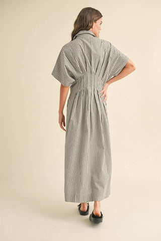 MAXINE STRIPED SHIRT DRESS
