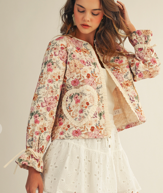 ADRIANA FLORAL HEART JACKET