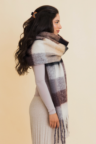 ADDIE PLAID BLANKET SCARF