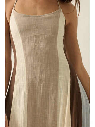 CALISTA COLOR-BLOCK MAXI DRESS