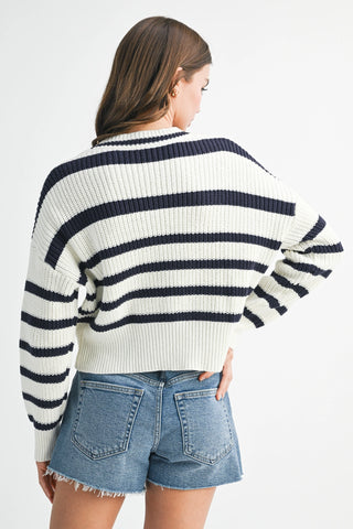 COLETTE STRIPED CARDIGAN