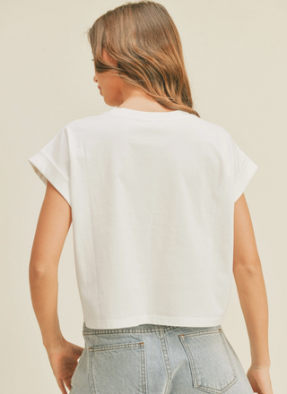 EMMA CUFFED TEE