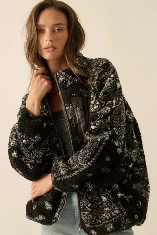 SELENA BANDANA SHERPA JACKET