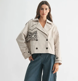 VIVIENNE EMBROIDED TRENCH JACKET