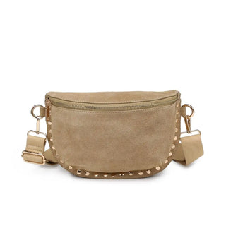 GWEN STUDDED SUEDE BELT BAG
