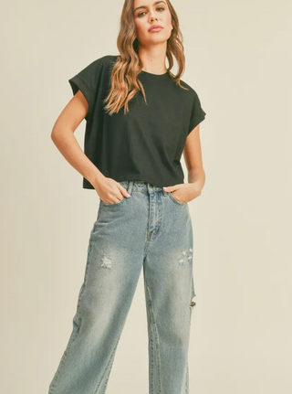 EMMA CUFFED TEE