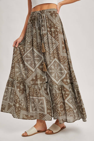 SAYLOR BANDANA MAXI SKIRT