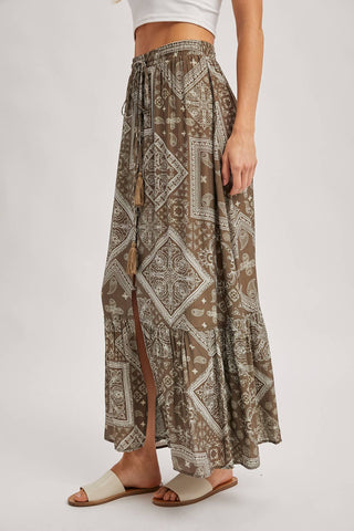 SAYLOR BANDANA MAXI SKIRT