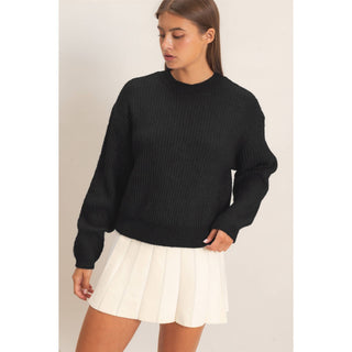 ASHLEY RIBBED KNIT SWEATER