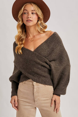 ALESSIA WRAP SWEATER
