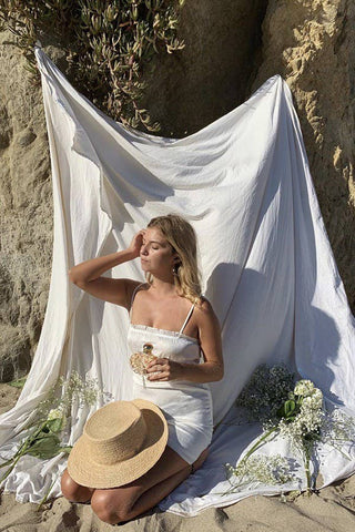 PALOMA EMBROIDERED RAFFIA BOATER HAT