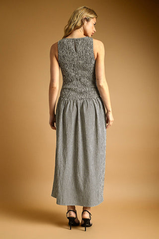 MARGOT GINGHAM DROPPED WAIST DRESS