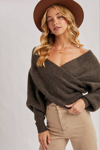 ALESSIA WRAP SWEATER