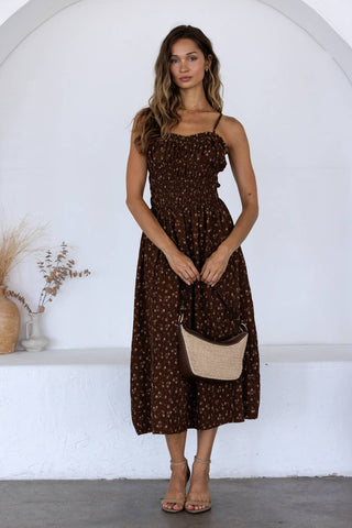 REBECCA DITSY FLORAL SMOCKED DRESS
