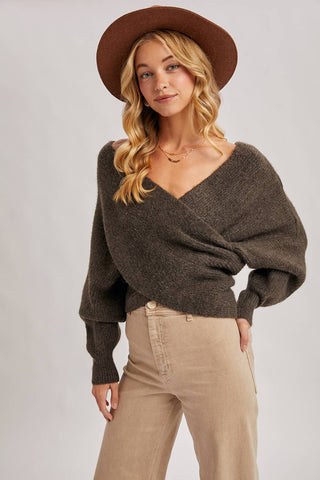 ALESSIA WRAP SWEATER