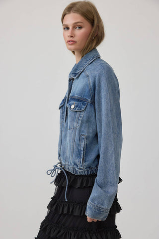 DYLAN DRAWSTRING DENIM JACKET