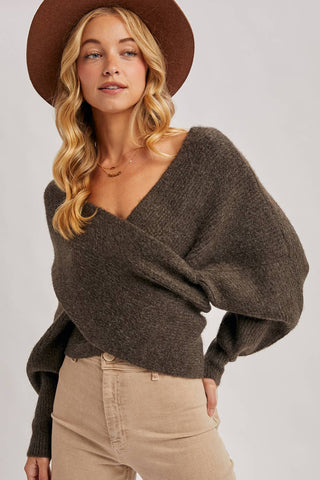 ALESSIA WRAP SWEATER