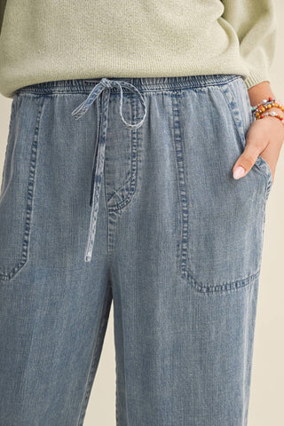 LIVVY DRAWSTRING DENIM JEANS