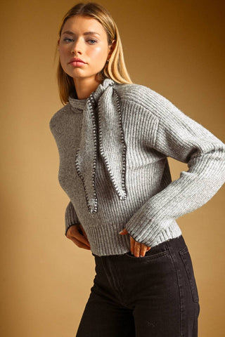 MEG SCARF DETAIL SWEATER