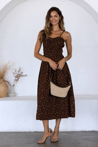 REBECCA DITSY FLORAL SMOCKED DRESS