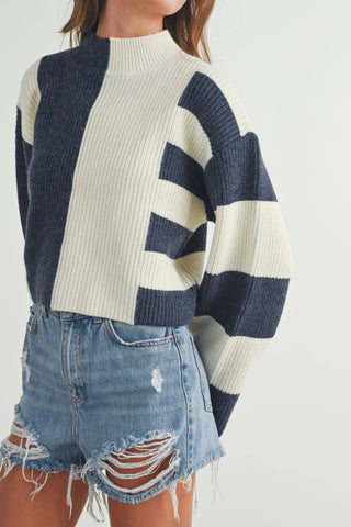DEENA COLOR BLOCK SWEATER