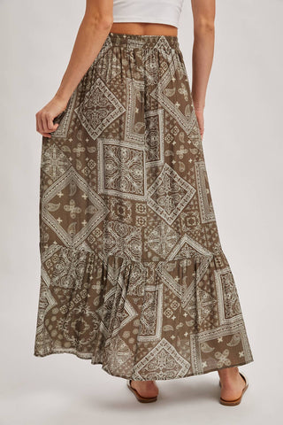 SAYLOR BANDANA MAXI SKIRT