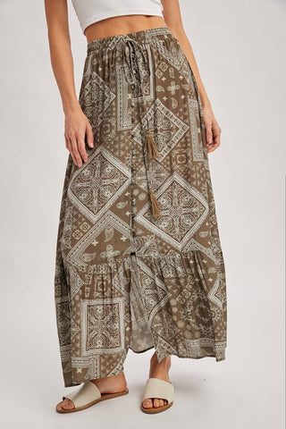 SAYLOR BANDANA MAXI SKIRT