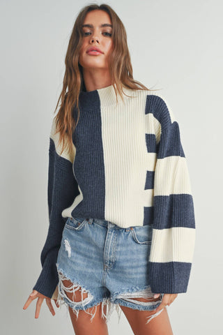 DEENA COLOR BLOCK SWEATER