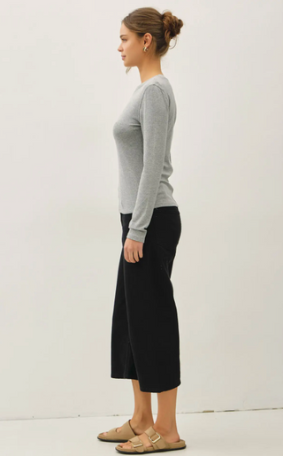 REESE RIBBED LONG SLEEVE TOP