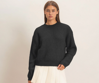 ASHLEY RIBBED KNIT SWEATER